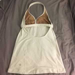 White halter lululemon tank size 2/4